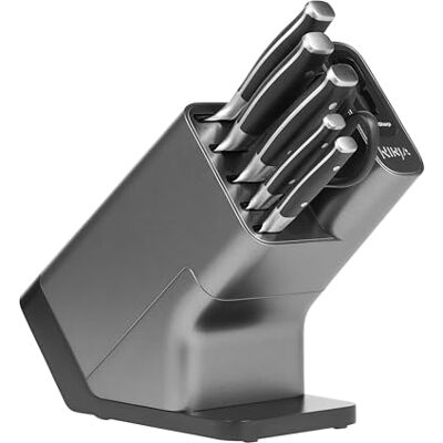 Ninja StaySharp Ensemble de couteaux 6 pièces en acier inoxydable avec aiguiseur intégré, ciseaux de cuisine et couteaux de chef, à trancher, à pain, tout usage et d'office, charbon K62006EUUK Ninja StaySharp Ensemble de couteaux 6 pièces en acier inoxydable avec aiguiseur intégré, ciseaux de cuisine et couteaux de chef, à trancher, à pain, tout usage et d'office, charbon K62006EUUK