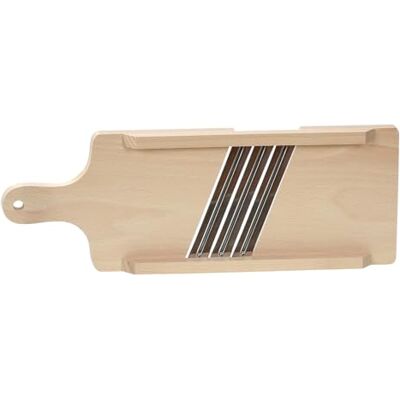 Bütic GmbH Bütic Râpe à légumes en bois FSC + pilon en option Taille : tilleul 44 x 15 cm – 3 couteaux Bütic GmbH Bütic Râpe à légumes en bois FSC + pilon en option Taille : tilleul 44 x 15 cm – 3 couteaux