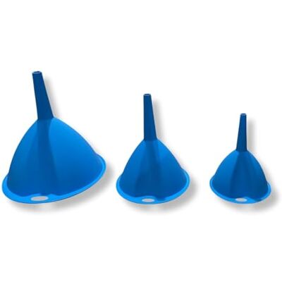PARENCE .- Lot de 3 Entonnoirs en Plastique de Qualité Alimentaire Différentes Tailles pour Cuisine PARENCE .- Lot de 3 Entonnoirs en Plastique de Qualité Alimentaire Différentes Tailles pour Cuisine
