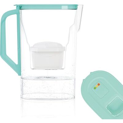 Wessper Carafe filtrante porte de réfrigérateur 2,7l, computer LED -Menthe pichet plastique avec cartouche filtre eau classic, porte de réfrigérateur, charbon actif filtre eau, bpa free Wessper Carafe filtrante porte de réfrigérateur 2,7l, computer LED -Menthe pichet plastique avec cartouche filtre eau classic, porte de réfrigérateur, charbon actif filtre eau, bpa free