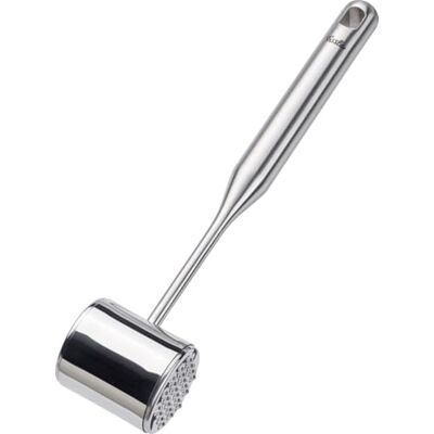 Fissler Essential Attendrisseur à viande rond en acier inoxydable (28 cm/0,4 kg) avec œillet de suspension, passe au lave-vaisselle Fissler Essential Attendrisseur à viande rond en acier inoxydable (28 cm/0,4 kg) avec œillet de suspension, passe au lave-vaisselle