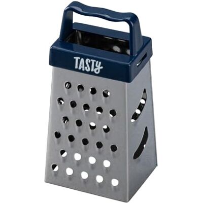 Tasty Mini râpe carrée Râpe de cuisine parfaite pour chocolat, citron et muscade Compact et polyvalent Bleu foncé tendance Tasty Mini râpe carrée Râpe de cuisine parfaite pour chocolat, citron et muscade Compact et polyvalent Bleu foncé tendance
