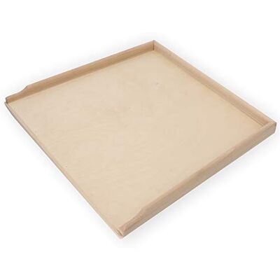 KADAX planche à pâtisserie en bois robuste pour pizza, pain d'épices, pâte avec butées antifuite (56 x 48,5 cm) KADAX planche à pâtisserie en bois robuste pour pizza, pain d'épices, pâte avec butées antifuite (56 x 48,5 cm)