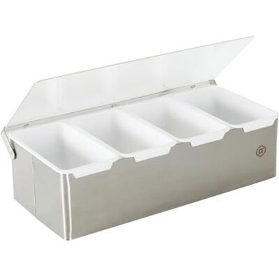 Boîte à épices en inox Tellier - 4 compartiments Boîte à épices en inox Tellier - 4 compartiments