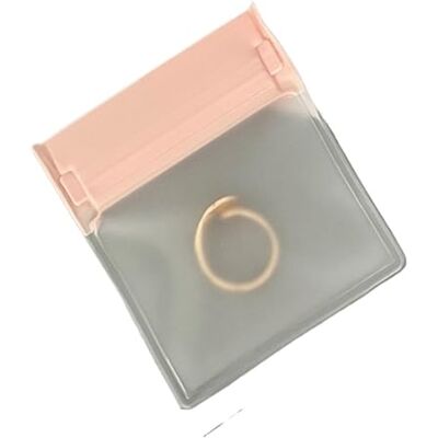 ZHOUXYFDC Lot de 100 sacs de rangement pour bijoux en plastique EVA transparent avec fermeture éclair givrée Rose 7 x 8 cm ZHOUXYFDC Lot de 100 sacs de rangement pour bijoux en plastique EVA transparent avec fermeture éclair givrée Rose 7 x 8 cm