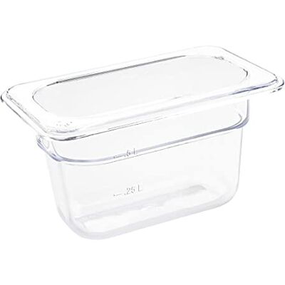 Vogue Récipient alimentaire transparent 1/9 100 mm 0,87 l Vogue Récipient alimentaire transparent 1/9 100 mm 0,87 l