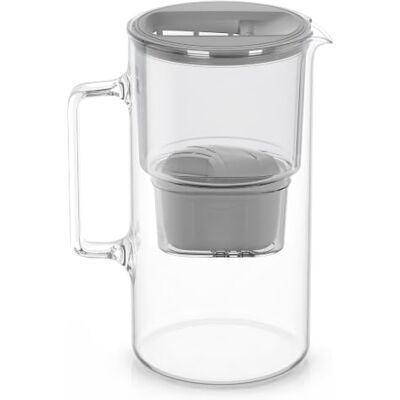 Wessper Carafe 3L, Carafe Filtrante pour eau Remplacement de Dafi Unimax Aquaphor A5 BRITA Maxtra+ PHILIPS AWP212/10 Réduction du calcaire, du chlore Carafe filtrante + filtre à eau Gris Wessper Carafe 3L, Carafe Filtrante pour eau Remplacement de Dafi Unimax Aquaphor A5 BRITA Maxtra+ PHILIPS AWP212/10 Réduction du calcaire, du chlore Carafe filtrante + filtre à eau Gris