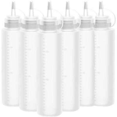 Dolaso Squeeze Lot de 6 bouteilles compressibles en plastique de 250 ml avec bouchons – Sans BPA, pas de fuite Bouteilles de conditionnement pour peinture, pâtisserie, ketchup, sauce piquante, huile Dolaso Squeeze Lot de 6 bouteilles compressibles en plastique de 250 ml avec bouchons – Sans BPA, pas de fuite Bouteilles de conditionnement pour peinture, pâtisserie, ketchup, sauce piquante, huile