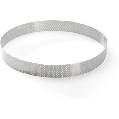 DE BUYER Cercle à tarte rond VALHORNA en inox perforé Diamètre 28,5 cm, hauteur 3,5 cm 309810 DE BUYER Cercle à tarte rond VALHORNA en inox perforé Diamètre 28,5 cm, hauteur 3,5 cm 309810