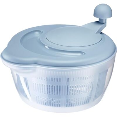 Westmark essoreuse à salade, capacité : 5 litres, ø 26 cm, plastique, sans BPA, Fortuna, couleur : transparent/bleu, 2432224B Westmark essoreuse à salade, capacité : 5 litres, ø 26 cm, plastique, sans BPA, Fortuna, couleur : transparent/bleu, 2432224B