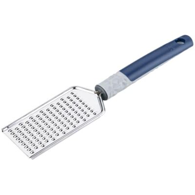 Tasty Râpe manuelle Idéale pour râper les légumes, le chocolat et plus encore Acier inoxydable de qualité supérieure Facile à utiliser Gris/bleu/argent, 25 x 5,7 cm Tasty Râpe manuelle Idéale pour râper les légumes, le chocolat et plus encore Acier inoxydable de qualité supérieure Facile à utiliser Gris/bleu/argent, 25 x 5,7 cm