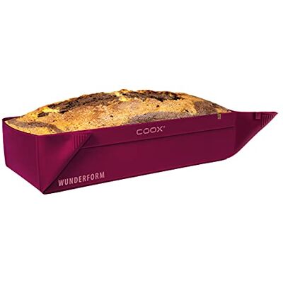 coox Wunderform Basic M en rouge foncé, le premier moule à pâtisserie pliable, moule à pâtisserie peu encombrant en silicone sans BPA coox Wunderform Basic M en rouge foncé, le premier moule à pâtisserie pliable, moule à pâtisserie peu encombrant en silicone sans BPA
