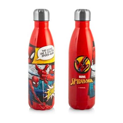 H&H bouteille thermique spiderman rouge marvel en acier inoxydable 0,5 l H&H bouteille thermique spiderman rouge marvel en acier inoxydable 0,5 l