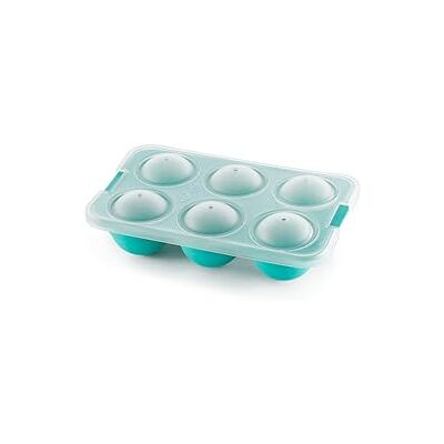 Lékué Bac à glaçons XL silicone forme Sphérique avec couvercle Lékué Bac à glaçons XL silicone forme Sphérique avec couvercle