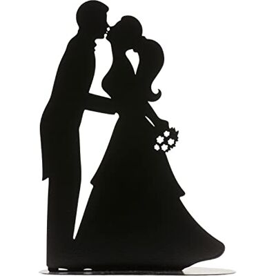 dekora Décoration de mariage Topper Décoration de mariage Figurine de mariés qui s'embrassent dekora Décoration de mariage Topper Décoration de mariage Figurine de mariés qui s'embrassent
