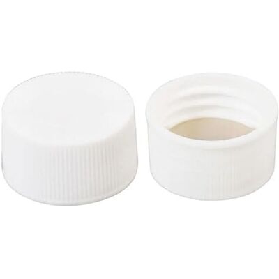 DRBAPQLXD Bouchon de flacon de chromatographie couvercle de bouteille de stockage EPA 22mm bouchon en polypropylène blanc à dessus ouvert avec Septa PTFE/Silicone 100/PK(White Closed Cap) DRBAPQLXD Bouchon de flacon de chromatographie couvercle de bouteille de stockage EPA 22mm bouchon en polypropylène blanc à dessus ouvert avec Septa PTFE/Silicone 100/PK(White Closed Cap)