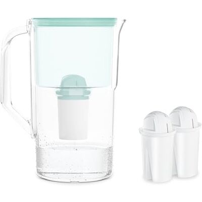 Wessper Carafe Filtrante 2,8L, avec 2 filtre classic Menthe carafe filtrante et filtre a eau, cartouche filtrante charbon actif eau, BPA Free Wessper Carafe Filtrante 2,8L, avec 2 filtre classic Menthe carafe filtrante et filtre a eau, cartouche filtrante charbon actif eau, BPA Free