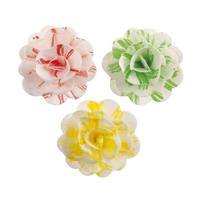 dekora – Fleurs Comestibles pour Gâteau, 6 Roses en Azyme, 7 cm, sans sucre, sans gluten, sans lactose, Trois couleurs, Décoration Gâteau pour Anniversaire, Mariage, Baptême, Gender Reveal dekora – Fleurs Comestibles pour Gâteau, 6 Roses en Azyme, 7 cm, sans sucre, sans gluten, sans lactose, Trois couleurs, Décoration Gâteau pour Anniversaire, Mariage, Baptême, Gender Reveal