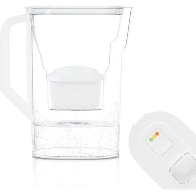 Wessper Carafe Filtrante 2.7l, Carafe eau Filtrante avec Compteur LED, Carafes Filtrantes porte de Réfrigérateur, Charbon Filtre eau, Carafe d'eau avec Filtre, BPA FRE, Blanc Wessper Carafe Filtrante 2.7l, Carafe eau Filtrante avec Compteur LED, Carafes Filtrantes porte de Réfrigérateur, Charbon Filtre eau, Carafe d'eau avec Filtre, BPA FRE, Blanc