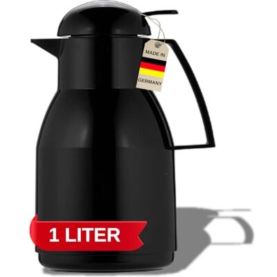 Helios Top Push Plastique Isotherme, 1.0 Litre, Plastique, Noir, 30 x 30 x 25.7 cm Helios Top Push Plastique Isotherme, 1.0 Litre, Plastique, Noir, 30 x 30 x 25.7 cm