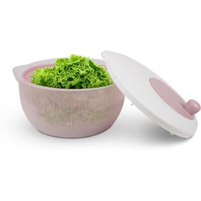 Pro Home Essoreuse à salade (4 l, Ø 25 cm) sans BPA, 3 en 1 – Essoreuse, passoire et saladier, manivelle 3D – Essoreuse sans effort, sèche salade Pro Home Essoreuse à salade (4 l, Ø 25 cm) sans BPA, 3 en 1 – Essoreuse, passoire et saladier, manivelle 3D – Essoreuse sans effort, sèche salade