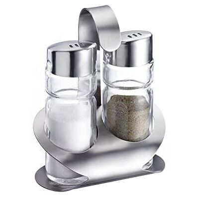Westmark Ménage Sel et Poivre, 6 Pièces, 3 Pièces, Capacité : env. 40 ml, Acier Inoxydable/Verre, Wien, Argent/Transparent, 65022260 Westmark Ménage Sel et Poivre, 6 Pièces, 3 Pièces, Capacité : env. 40 ml, Acier Inoxydable/Verre, Wien, Argent/Transparent, 65022260