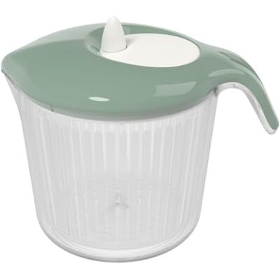 Biesse Casa Biesse P636/18, Essoreuse à salade, herbes, légumes… essorage facile et rapide, petite taille encombrement mini, plastique, couleur vert amande, 3l Biesse Casa Biesse P636/18, Essoreuse à salade, herbes, légumes… essorage facile et rapide, petite taille encombrement mini, plastique, couleur vert amande, 3l