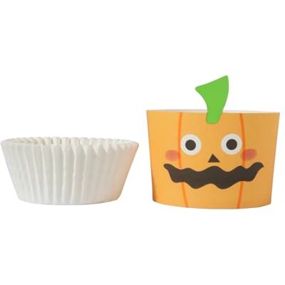 PME Lot de 12 caissettes à cupcakes Halloween avec motif Jack-o-Lantern PME Lot de 12 caissettes à cupcakes Halloween avec motif Jack-o-Lantern