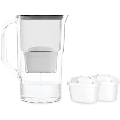 Wessper Carafe Filtrante 2,8L, carafe et filtre à eau Noir carafe filtrante et filtre a eau, cartouche filtrante charbon actif eau, BPA Free Wessper Carafe Filtrante 2,8L, carafe et filtre à eau Noir carafe filtrante et filtre a eau, cartouche filtrante charbon actif eau, BPA Free