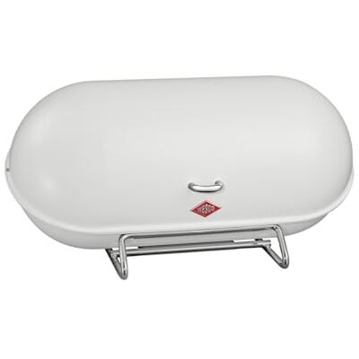 WESCO Boîte à pain Breadboy avec couvercle pivotant sans clapet de couleur blanche, tôle d'acier revêtue par pulvérisation, trous d'aération et poignée stable WESCO Boîte à pain Breadboy avec couvercle pivotant sans clapet de couleur blanche, tôle d'acier revêtue par pulvérisation, trous d'aération et poignée stable