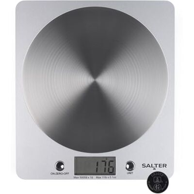 Salter 1036 SVSSDR Balance de cuisine électronique – Fonction Tare Capacité de 5kg – acier inoxydable grammes, ml, onces, livres Salter 1036 SVSSDR Balance de cuisine électronique – Fonction Tare Capacité de 5kg – acier inoxydable grammes, ml, onces, livres