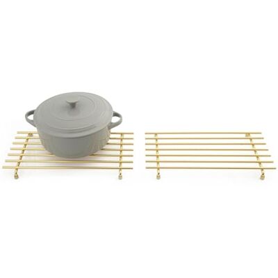 simplywire – Dessous de plat – Lot de 2 Résistant à la chaleur – Protection du plan de travail dans la cuisine – Grand Doré clair simplywire – Dessous de plat – Lot de 2 Résistant à la chaleur – Protection du plan de travail dans la cuisine – Grand Doré clair