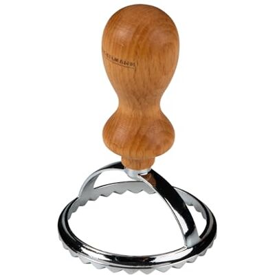 Fackelmann Emporte-pièce pour raviolis En acier inoxydable avec alliage de zinc Pour pâtes faites maison Poignée ergonomique en bois de hêtre au look italien Fackelmann Emporte-pièce pour raviolis En acier inoxydable avec alliage de zinc Pour pâtes faites maison Poignée ergonomique en bois de hêtre au look italien