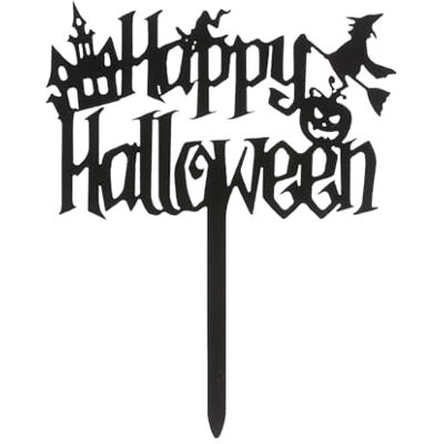 dekora 354167 Cake Topper en plastique Noir Halloween dekora 354167 Cake Topper en plastique Noir Halloween