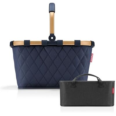 reisenthel Carrybag + organiseur – Organiseur de poche fonctionnel : pour encore plus d'ordre dans votre panier à provisions , Rhombus Midnight Gold+ Black reisenthel Carrybag + organiseur – Organiseur de poche fonctionnel : pour encore plus d'ordre dans votre panier à provisions , Rhombus Midnight Gold+ Black