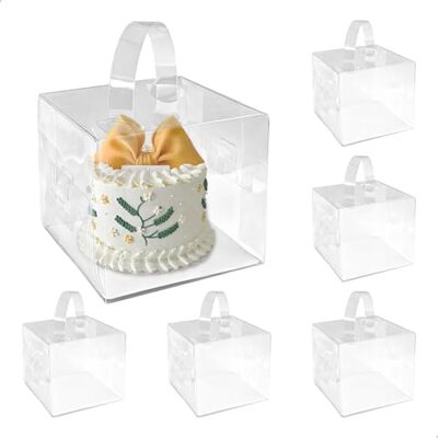 xtemtoamz Boîte de Transport pour Gâteaux, 4 Pouces Boite Gateau, Transparente Boite Patisserie pour Gâteaux aux Fruits, Desserts, Cadeaux, 6 Pièces, Boîte de Transport pour Gâteaux 13 * 13 * 11 cm xtemtoamz Boîte de Transport pour Gâteaux, 4 Pouces Boite Gateau, Transparente Boite Patisserie pour Gâteaux aux Fruits, Desserts, Cadeaux, 6 Pièces, Boîte de Transport pour Gâteaux 13 * 13 * 11 cm