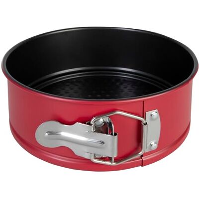 Wenco Mini moule à charnière de 18 cm de diamètre, idéal pour les petits gâteaux, revêtement antiadhésif de haute qualité, en acier robuste, résistant à la chaleur, rouge élégant, facile à nettoyer Wenco Mini moule à charnière de 18 cm de diamètre, idéal pour les petits gâteaux, revêtement antiadhésif de haute qualité, en acier robuste, résistant à la chaleur, rouge élégant, facile à nettoyer