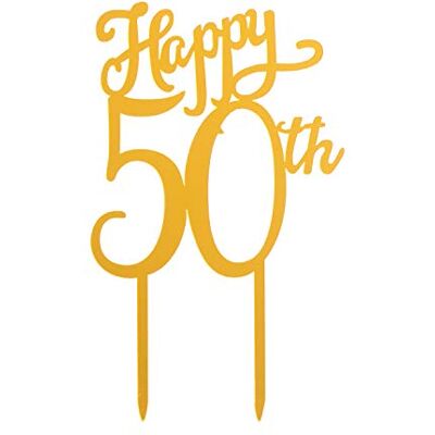 dekora Cake Topper 50 Ans de Mariage pour Décoration de Gâteau de Noce en Or 354106 dekora Cake Topper 50 Ans de Mariage pour Décoration de Gâteau de Noce en Or 354106