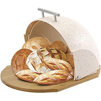 Maestro MR-1678-BR Boîte à pain de table avec couvercle coulissant Design moderne Beige Maestro MR-1678-BR Boîte à pain de table avec couvercle coulissant Design moderne Beige