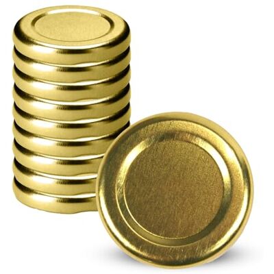 KADAX Lot de 10 couvercles à visser pour bocaux de 38 mm En métal Idéaux comme couvercle de rechange pour bocaux à conserve, bouteilles et bocaux à conserve Doré KADAX Lot de 10 couvercles à visser pour bocaux de 38 mm En métal Idéaux comme couvercle de rechange pour bocaux à conserve, bouteilles et bocaux à conserve Doré