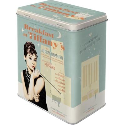 ART Boîte de conservation rétro L, 3 l, Breakfast at Tiffany's Blue – Idée cadeau pour fans du cinéma, grande récipient métallique à café, design vintage ART Boîte de conservation rétro L, 3 l, Breakfast at Tiffany's Blue – Idée cadeau pour fans du cinéma, grande récipient métallique à café, design vintage