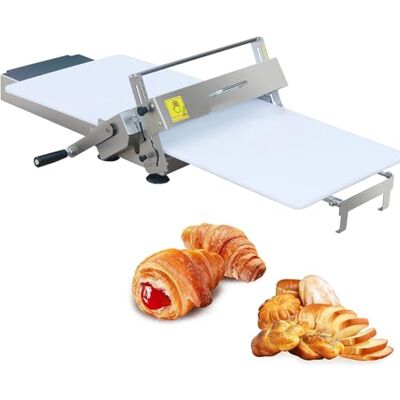 Dfdieratve Laminoir de pâte manuel compact en acier inoxydable, épaisseur réglable, laminoir pliable pour boulangeries et pâtisserie A300 Dfdieratve Laminoir de pâte manuel compact en acier inoxydable, épaisseur réglable, laminoir pliable pour boulangeries et pâtisserie A300