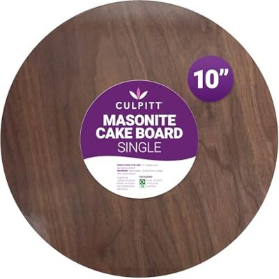 Culpitt Lot de 1 planche à gâteau en maçonnite effet bois de 25,4 cm, tambour à gâteau rond solide pour tous les types de pâtisseries, anniversaire, mariage, anniversaire de mariage Culpitt Lot de 1 planche à gâteau en maçonnite effet bois de 25,4 cm, tambour à gâteau rond solide pour tous les types de pâtisseries, anniversaire, mariage, anniversaire de mariage