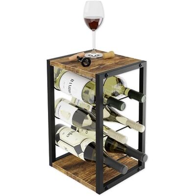 Lenmar Série LOFT, 2-6, 21 x 24 x 37 cm, étagères à vin en métal pour bouteilles, 6 bouteilles, vin, porte-bouteilles, cave, étagères Lenmar Série LOFT, 2-6, 21 x 24 x 37 cm, étagères à vin en métal pour bouteilles, 6 bouteilles, vin, porte-bouteilles, cave, étagères