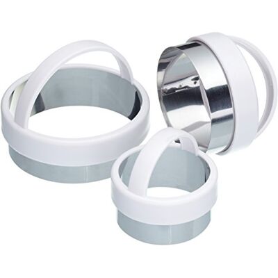 KitchenCraft Kitchen Craft Lot de 3 Emporte-Pièces Ronds en Acier Inoxydable avec Poignée en Plastique KitchenCraft Kitchen Craft Lot de 3 Emporte-Pièces Ronds en Acier Inoxydable avec Poignée en Plastique