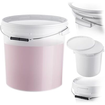 KADAX Seau de fermentation de 20 l avec couvercle et poignée de transport, récipient à vin en plastique, récipient de fermentation pour la fabrication de vin, grand seau pour fermentation du vin ou de KADAX Seau de fermentation de 20 l avec couvercle et poignée de transport, récipient à vin en plastique, récipient de fermentation pour la fabrication de vin, grand seau pour fermentation du vin ou de