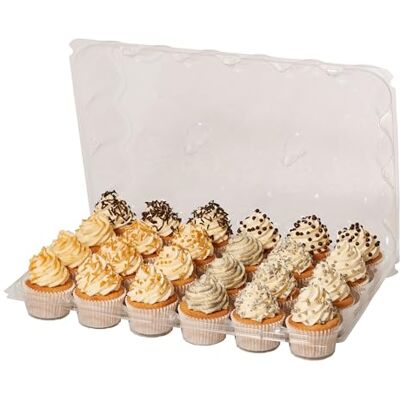 PME CPCU24 Lot de 3 boîtes à cupcakes réutilisables en plastique (24 cavités) PME CPCU24 Lot de 3 boîtes à cupcakes réutilisables en plastique (24 cavités)