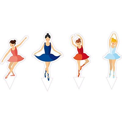 Decora 9260133 KIT 5 Piques DÉCORATIFS DANCEUSE, Carton, Coloris Assortis Decora 9260133 KIT 5 Piques DÉCORATIFS DANCEUSE, Carton, Coloris Assortis