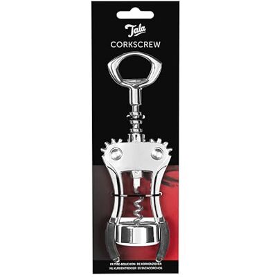 Tala Tire-Bouchon à Ailettes avec Décapsuleur en Métal pour Vin Ouvre-bouteille robuste avec levier classique, pour déboucher vos bouteilles de vin et sodas en cuisine ou au bar. Tala Tire-Bouchon à Ailettes avec Décapsuleur en Métal pour Vin Ouvre-bouteille robuste avec levier classique, pour déboucher vos bouteilles de vin et sodas en cuisine ou au bar.