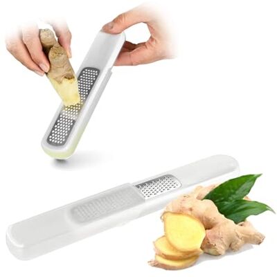 Avilia Râpe 2 en 1 avec filtre intégré pour gingembre ou citron – Idéal pour créer des infusions ou des cocktails – Lames résistantes en acier inoxydable, idéales pour une râpe extra fine, facile à Avilia Râpe 2 en 1 avec filtre intégré pour gingembre ou citron – Idéal pour créer des infusions ou des cocktails – Lames résistantes en acier inoxydable, idéales pour une râpe extra fine, facile à